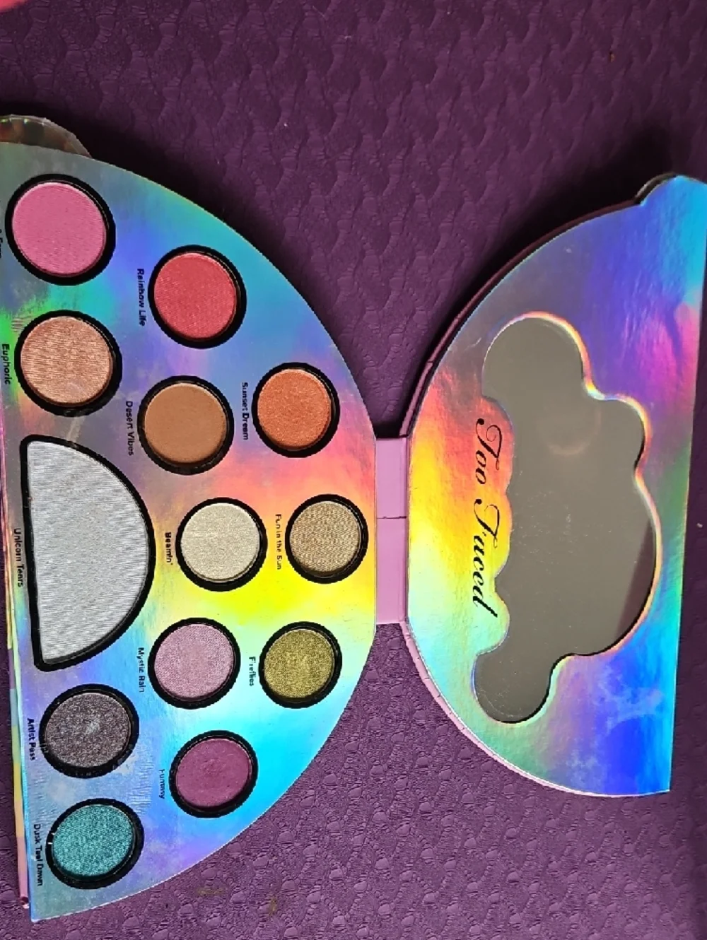 Too Faced Pastel Rainbow Party Plates - Pink, Purple, Yellow, Green, Blue